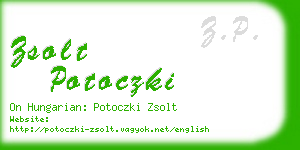 zsolt potoczki business card